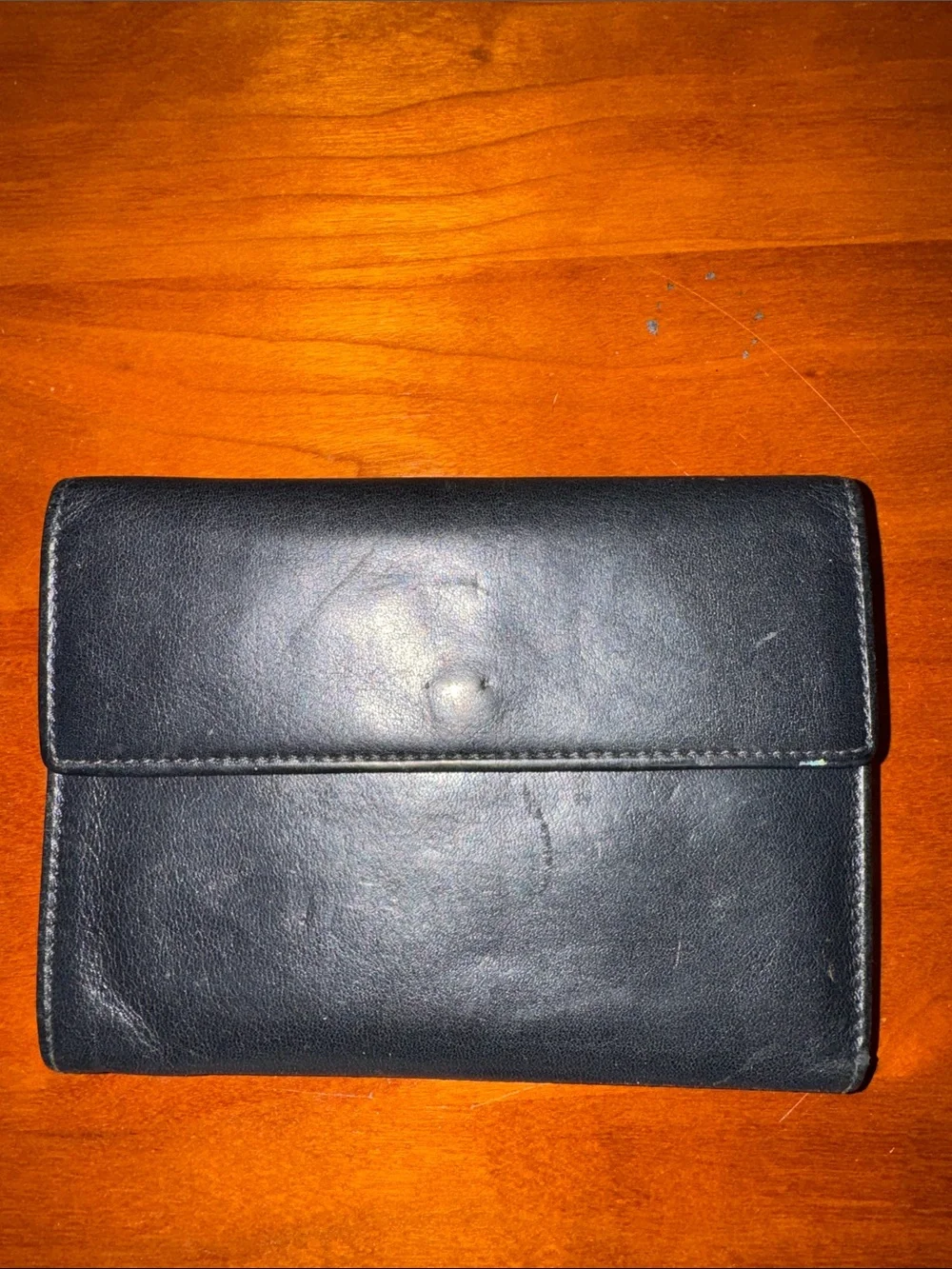 Valentino Black Leather Men’s Trifold Wallet with Card Slots